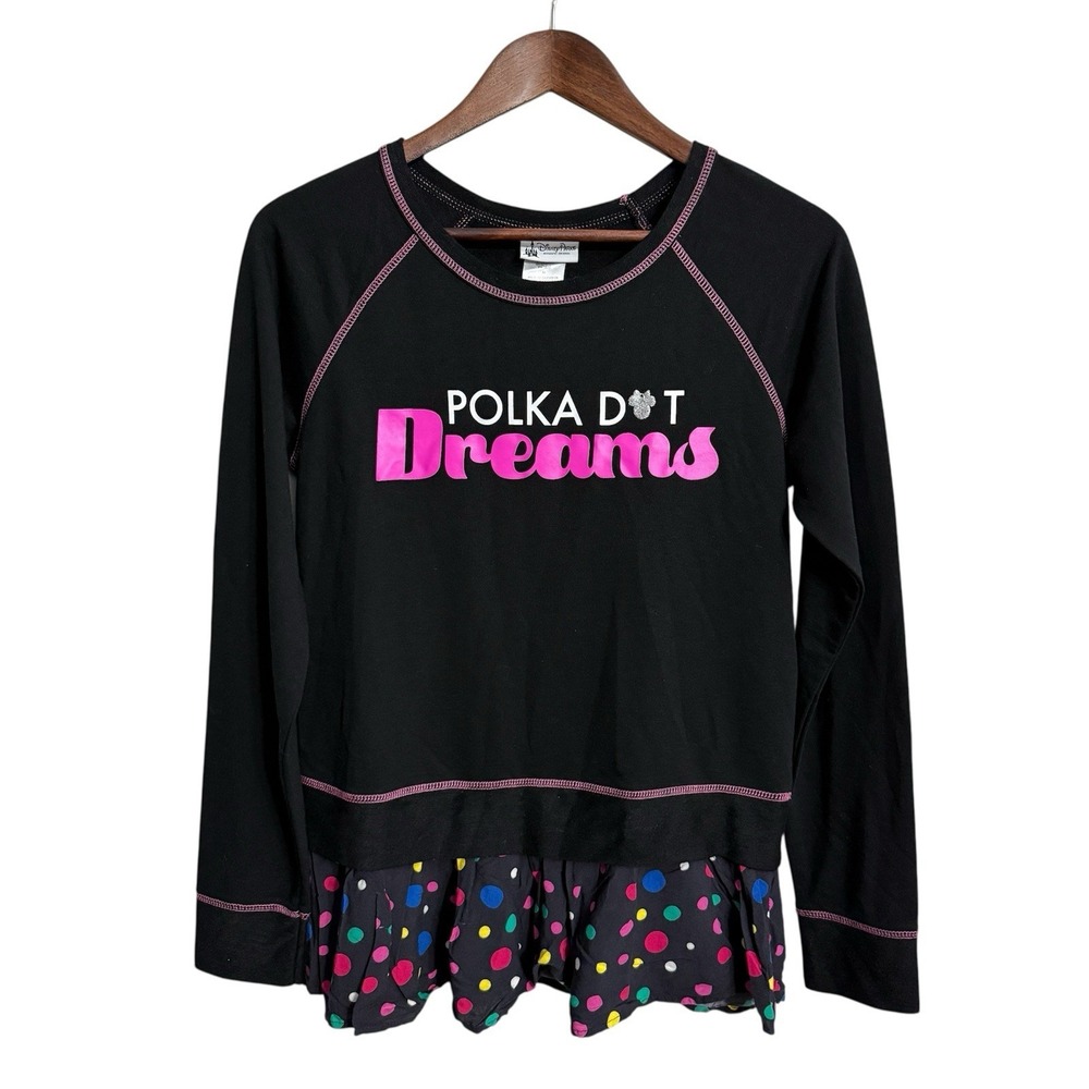 Disney Parks top women's medium Minnie Mouse peplum Polka Dot Dreams coquette